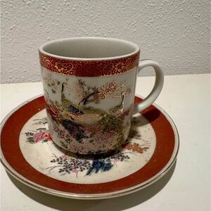 Vintage Satsuma coffee cup and saucer x1